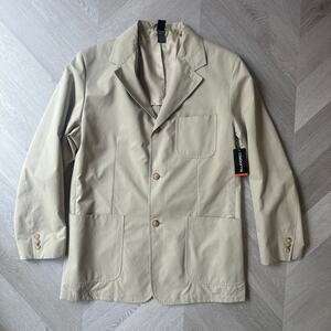 Vintage NEW NWT Claiborne Tan Khaki Blazer Jacket Sport Coat 40R DEADSTOCK